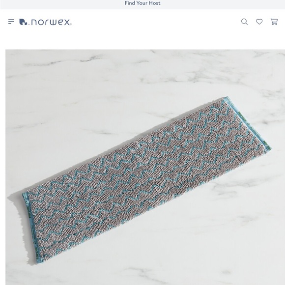 Norwex Blue and Gray Tile Mop Pad goes with lg or sm mop system. Prices firm - Picture 2 of 4